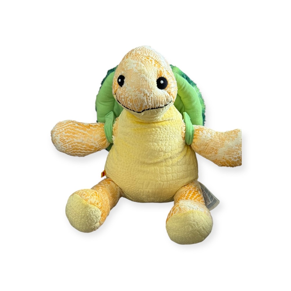 Build a Bear Workshop Yellow Sea Turtle Removable Shell 2013 17" Plush Animal